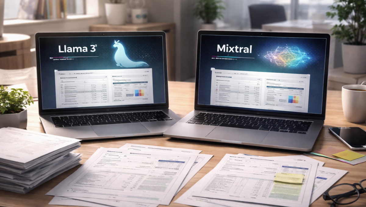 Llama 3 70B vs Mixtral 8x7B – który model lepiej sprawdzi się do lokalnej ekstrakcji danych z zeskanowanych faktur?