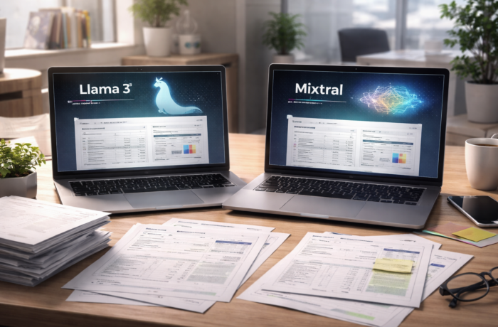 Llama 3 70B vs Mixtral 8x7B – który model lepiej sprawdzi się do lokalnej ekstrakcji danych z zeskanowanych faktur?