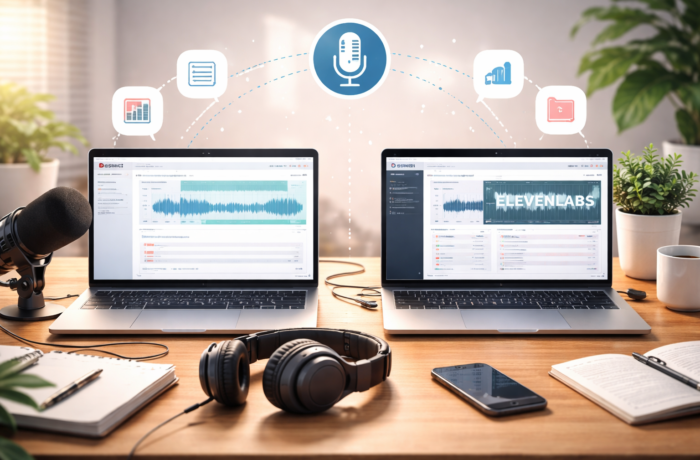 Descript vs ElevenLabs – który lepiej do produkcji podcastów pod względem transkrypcji, Overdub i jakości głosu?