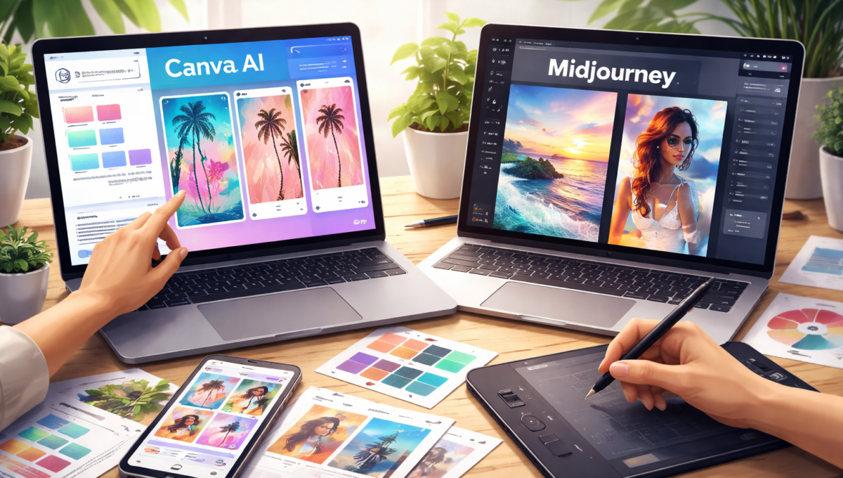 Canva AI vs Midjourney – który szybciej przygotuje grafiki na Instagram Stories?